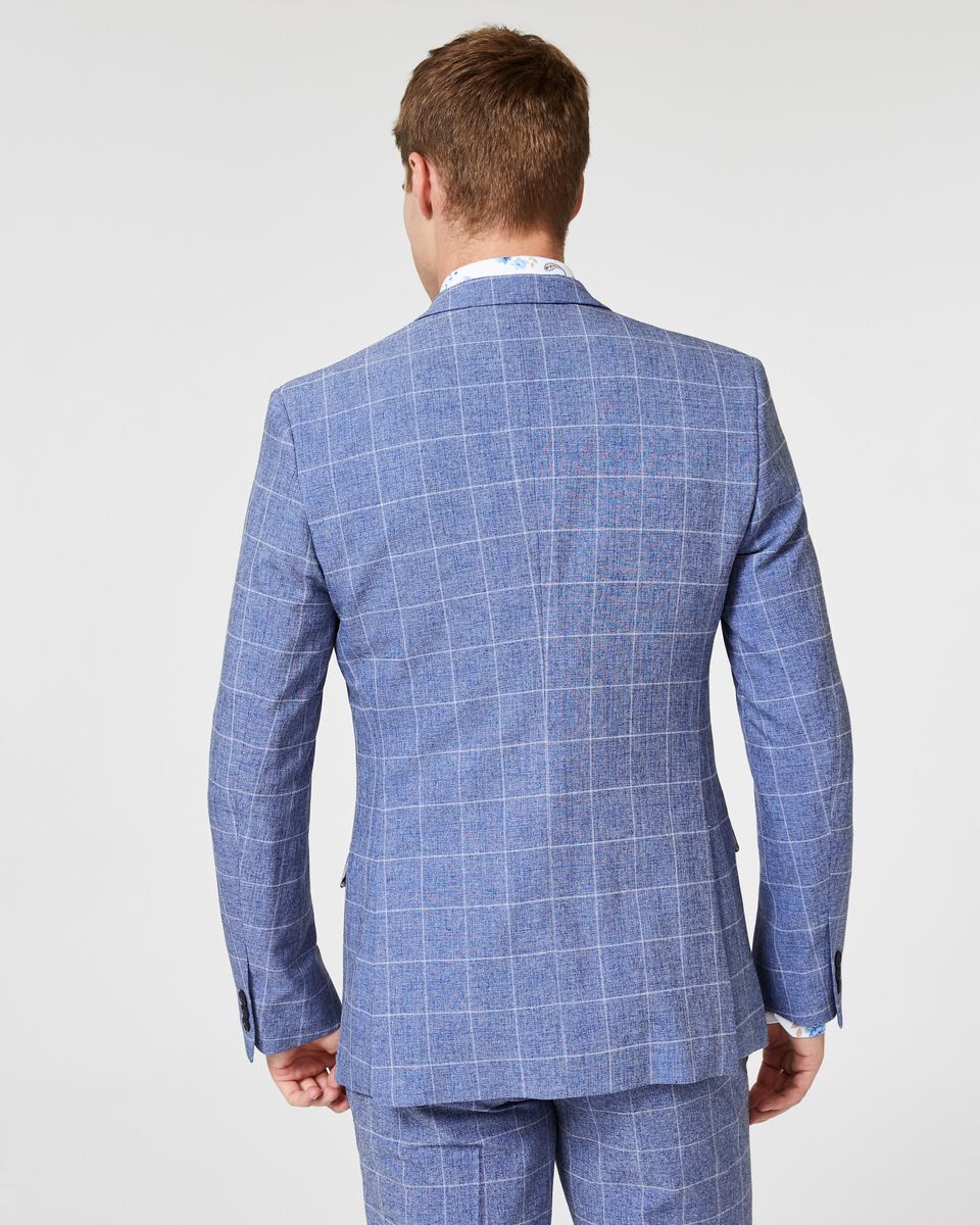 Cortis Tailored Jacket, Blue Windowpane, hi-res